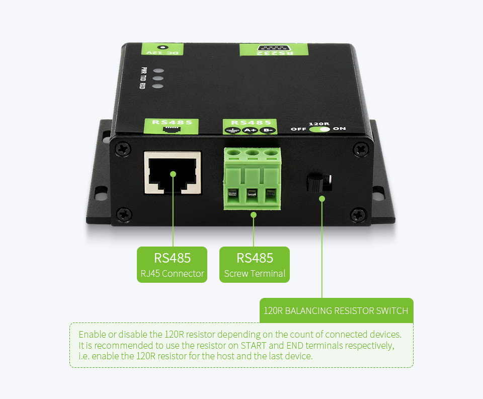 Convertidor industrial RS232/RS485 a Ethernet