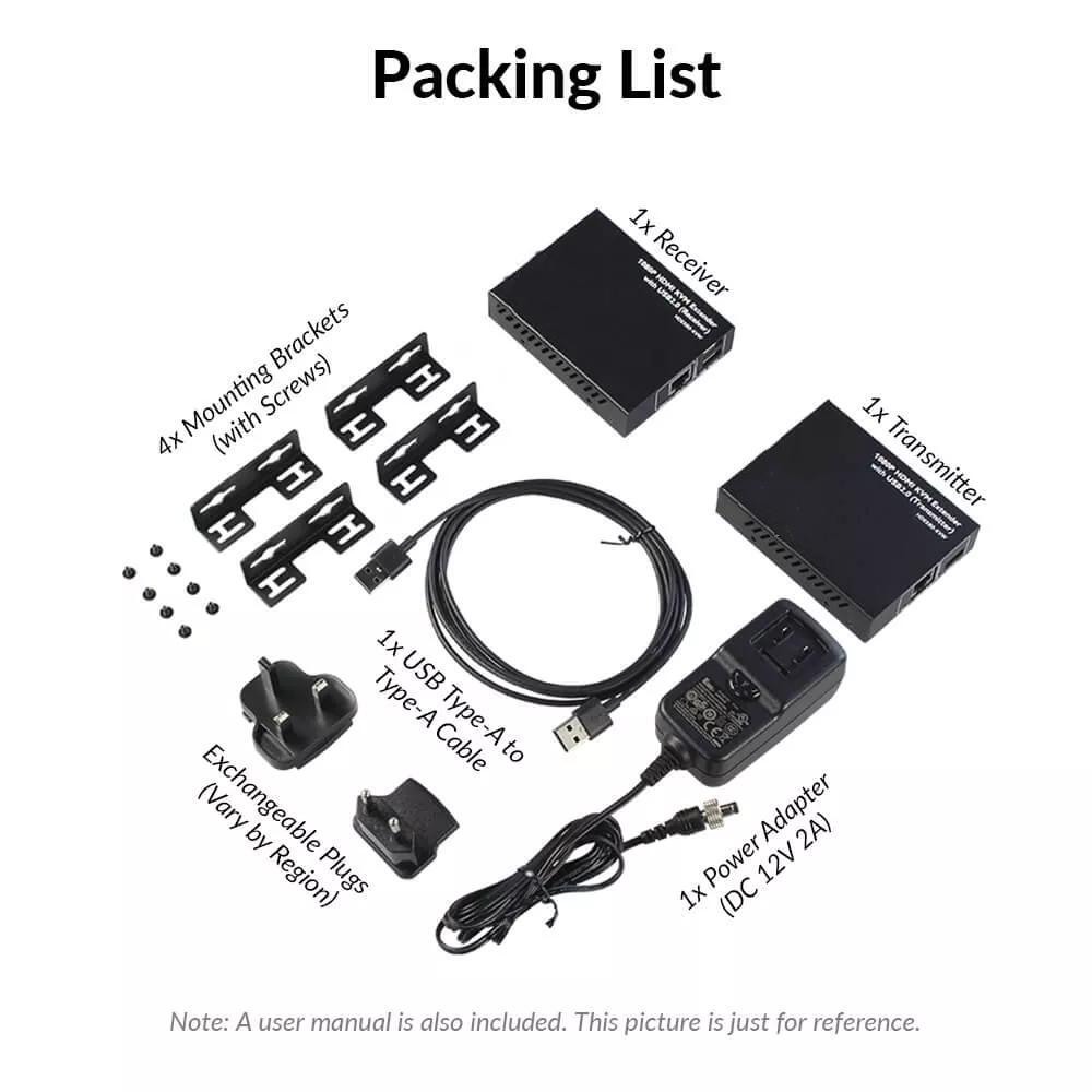 Extensor KVM HDMI USB con PoE sobre Cat 5e/6/6a 