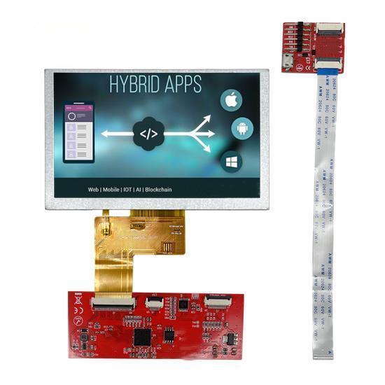 5' interfaz capacitiva del interfaz LCD UART función 800x480 Hmi módulo de pantalla Tft Lcd de 5 pulgadas