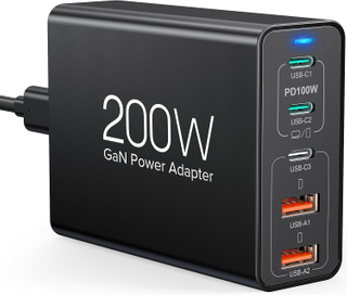 Adaptador rápido personalizado del cargador del ordenador portátil del eje del bloque de la estación de carga del cargador 5-Port de 200W 245W USB C