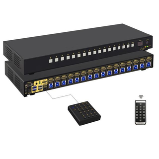 Conmutador KVM HDMI 4K UHD personalizado de 16 puertos